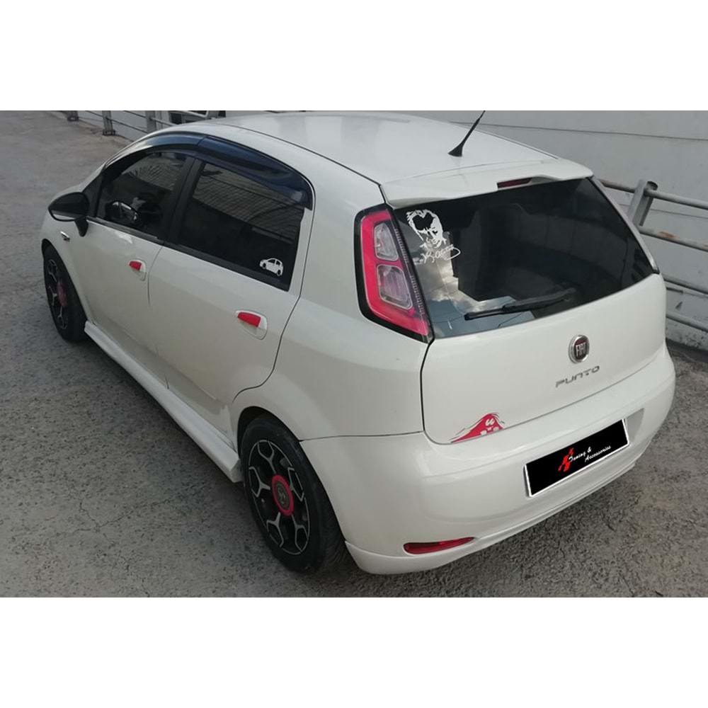 Punto / Evo Abarth Style Roof Spoiler Primer Painted Fiberglass / 2005-2018