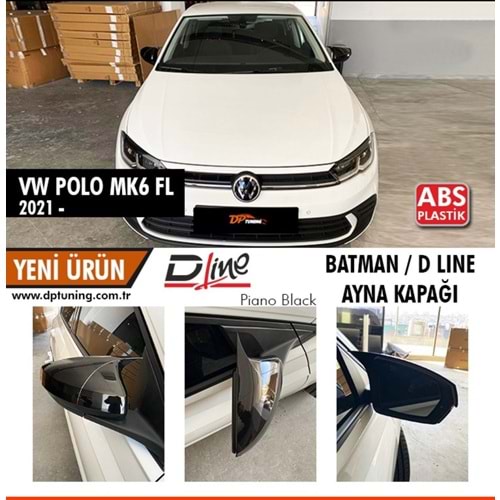Polo Mk6 FL Batman Mirror Cover Piano Black / 2018 -