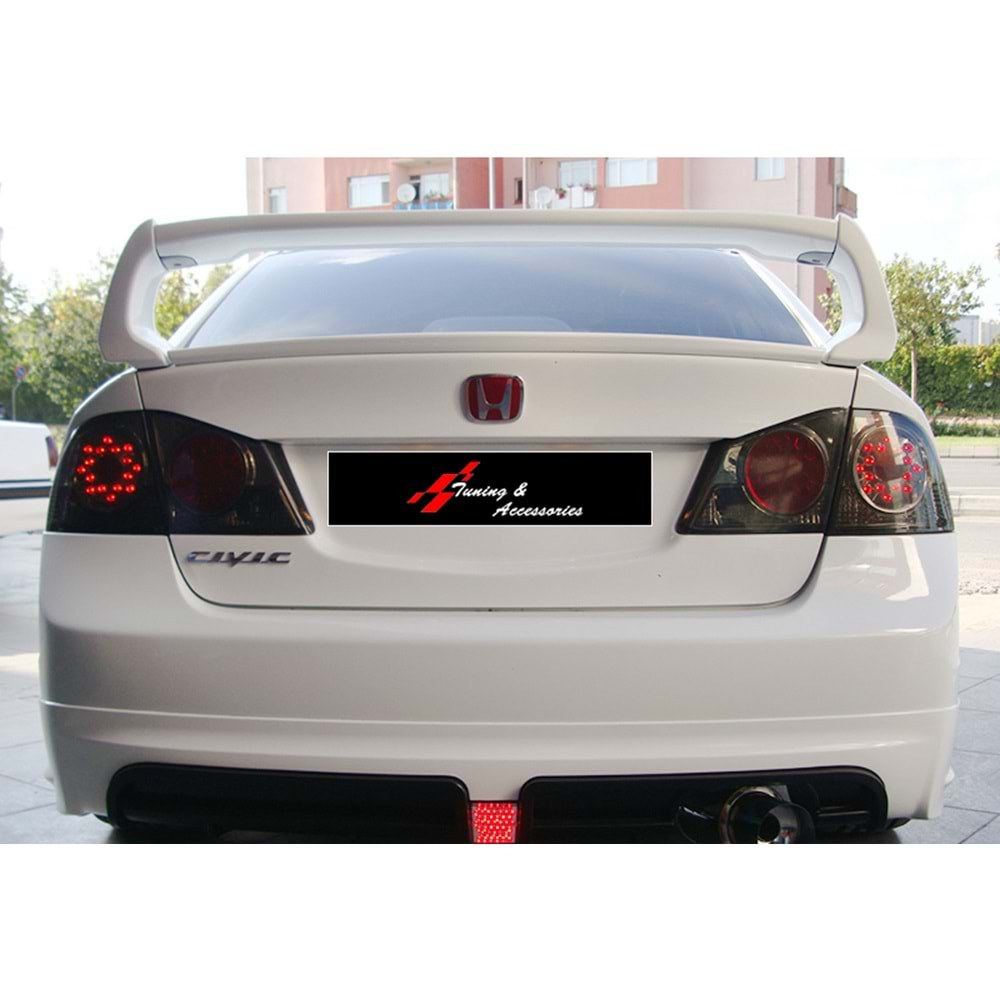 Civic FD6 Mugen RR 4 Pieces Rear Trunk Spoiler Raw ABS / 2006-2011