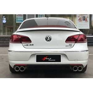 Passat CC Trunk Spoiler Spoiler Piano Black ABS / 2012-2017