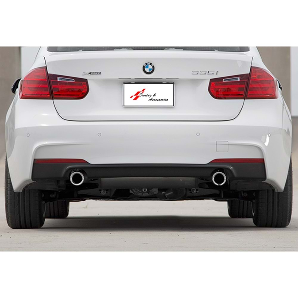 F30 M Technic 335 Diffuser R+L Single Output Matt Black ABS / 2012-2018