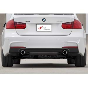 F30 M Technic 335 Diffuser R+L Single Output Matt Black ABS / 2012-2018