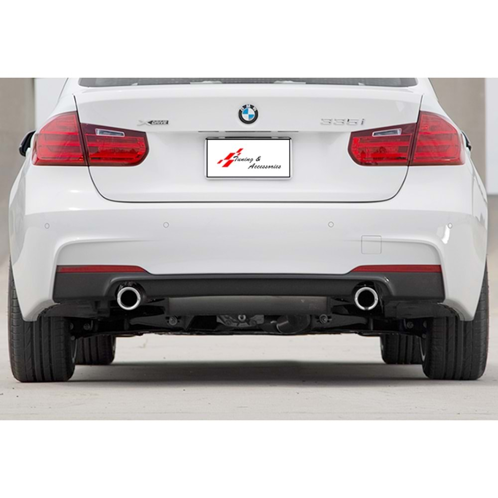 F30 M Technic 335 Diffuser R+L Single Output Matt Black ABS / 2012-2018