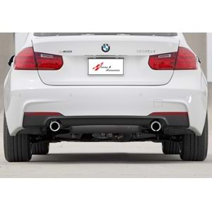 F30 M Technic 335 Diffuser R+L Single Output Matt Black ABS / 2012-2018