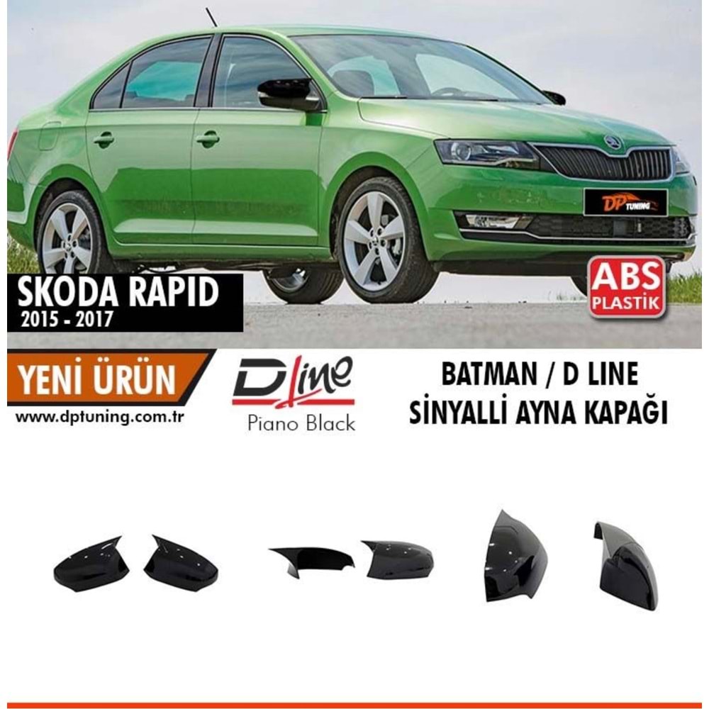 Rapid Batman Mirror Cover Piano Black / 2015-2017 (With Signal)