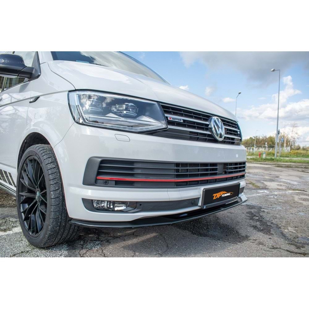 Transporter T6 Max V2 Front Lip Piano Black Vacuum Plastic / 2003-2019