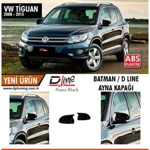 Tiguan Batman Mirror Cover Piano Black / 2008-2015