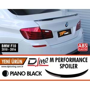 F10 M Performance Style Rear Trunk Spoiler Piano Black ABS / 2010-2017