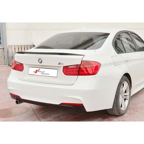 F30 M Technic Diffuser Left Single Output Matt Black ABS / 2012-2018