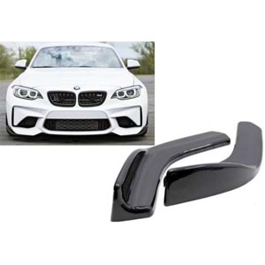 Universal Race Front Flaps Piano Black Vacuum Plastic