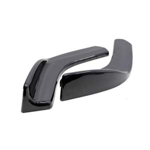 Universal Race Front Flaps Piano Black Vacuum Plastic
