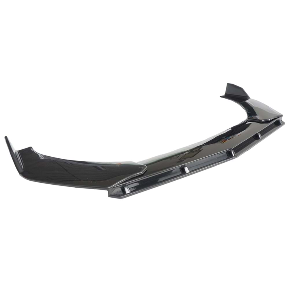 Universal Brabus Style Front Lip Piano Black ABS / 3 Pieces (V3 Model)