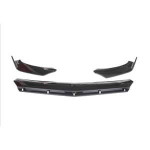 Universal Brabus Style Front Lip Piano Black ABS / 3 Pieces (V3 Model)