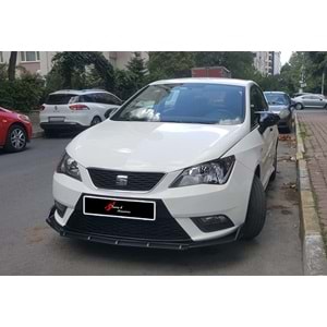Universal Brabus Style Front Lip Piano Black ABS / 3 Pieces (V3 Model)