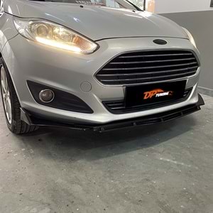 Universal Brabus Style Front Lip Piano Black ABS / 3 Pieces (V3 Model)
