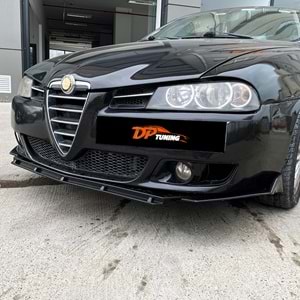 Universal Brabus Style Front Lip Piano Black ABS / 3 Pieces (V3 Model)