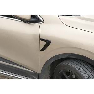 Universal Trend Style Side Fender Vent Piano Black ABS / Set