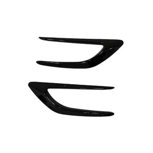Universal Sport V2 Style Side Fender Vent Piano Black ABS / Set