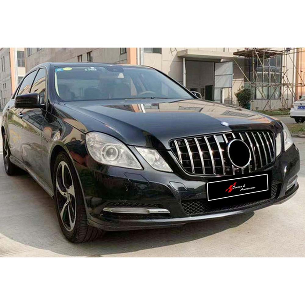 W212 E Series GTR Front Grille ABS / 2009-2012 (Chrome + Piano Black)