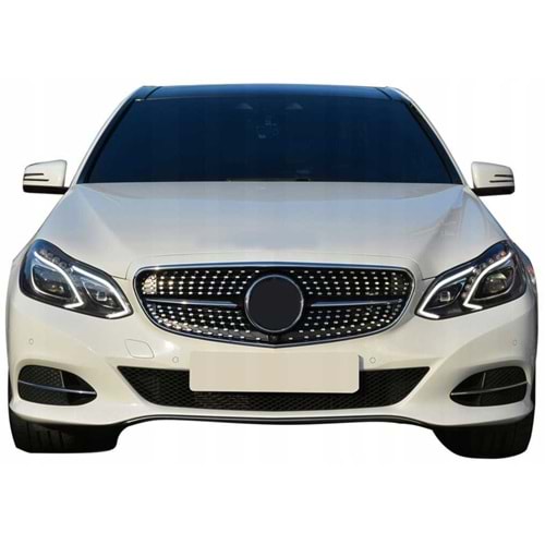 W212 FL Diamond Front Grille ABS / 2013-2016 (Chrome + Piano Black)