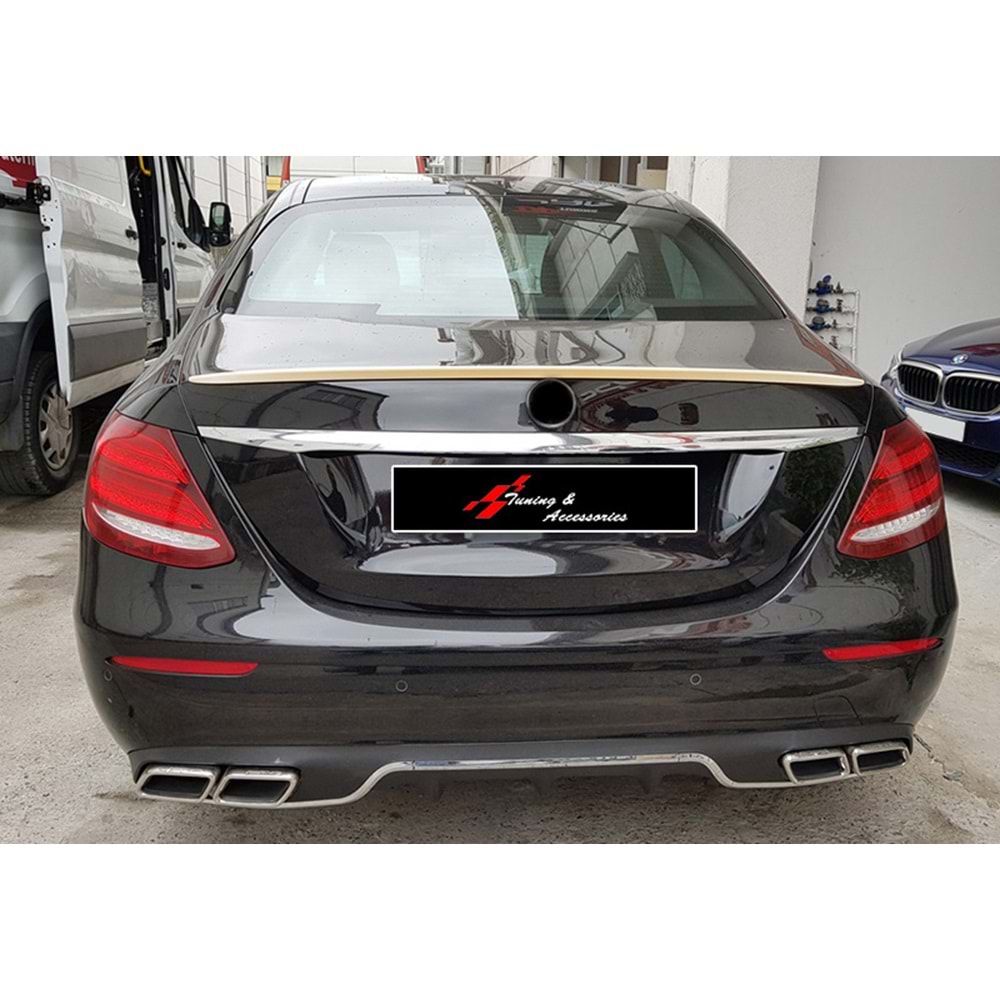 W213 Rear Trunk Spoiler Raw Surface ABS / 2017 - up