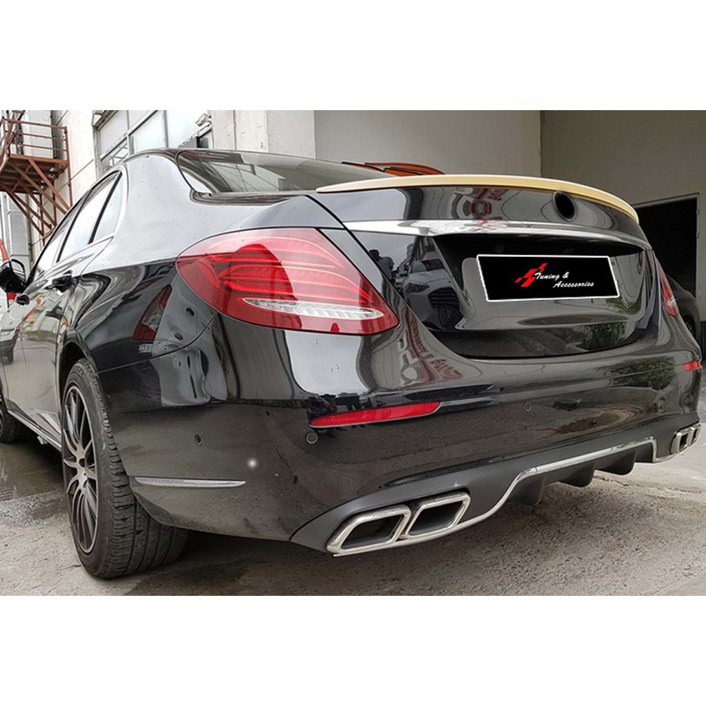 W213 Rear Trunk Spoiler Raw Surface ABS / 2017 - up