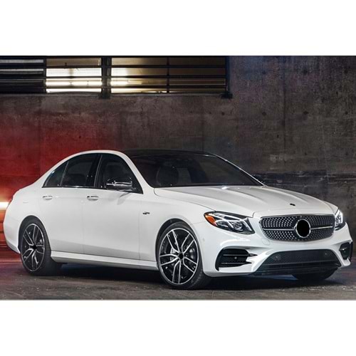 W213 Diamond Front Grille ABS / 2017-2019 (Chrome + Piano Black)