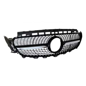 W213 Diamond Front Grille ABS / 2017-2019 (Chrome + Piano Black)