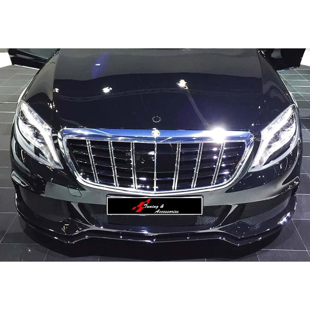 W222 Maybach GTR Front Grille ABS / 2013-up (Chrome Line + Piano Black)