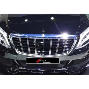 W222 Maybach GTR Front Grille ABS / 2013-up (Chrome Line + Piano Black)