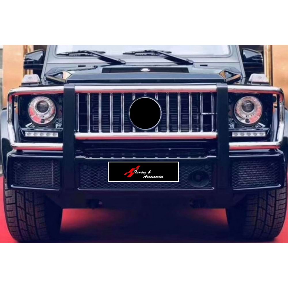W463 G Serisi GTR Front Grille ABS / 2009-2018 (Chrome Line + Piano Black)