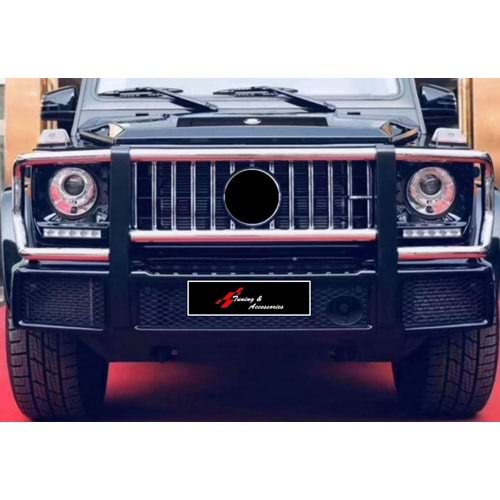 W463 G Serisi GTR Front Grille ABS / 2009-2018 (Chrome Line + Piano Black)