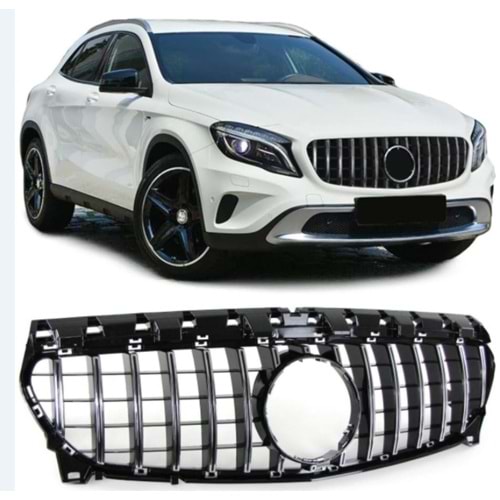 X156 GLA GTR Front Grille ABS / 2015-2018 (Chrome + Piano Black)