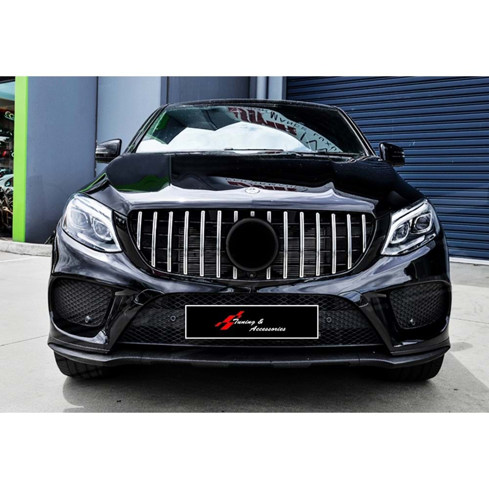 C292 Coupe GTR Front Grille ABS / 2015-2019 (Chrome Line + Piano Black)