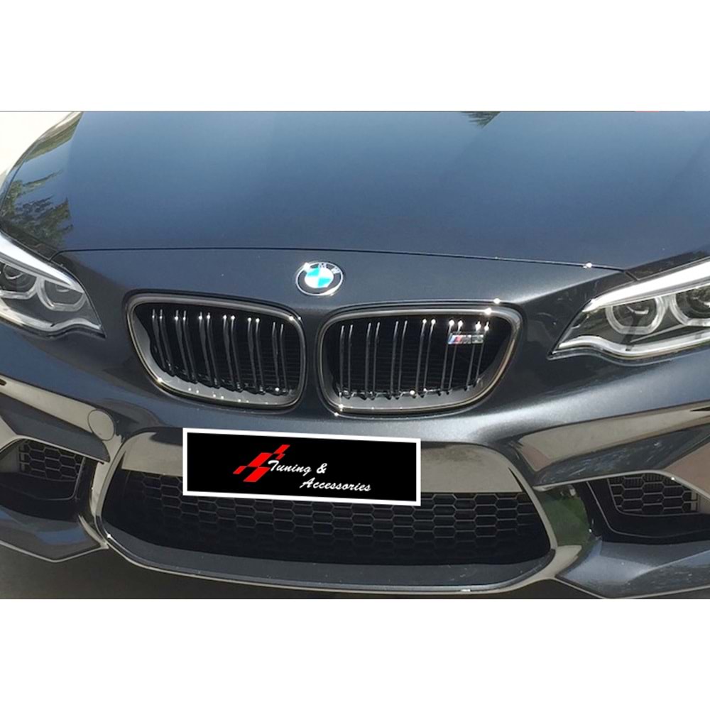 F22 M2 Front Grille Piano Black ABS / 2013-2017