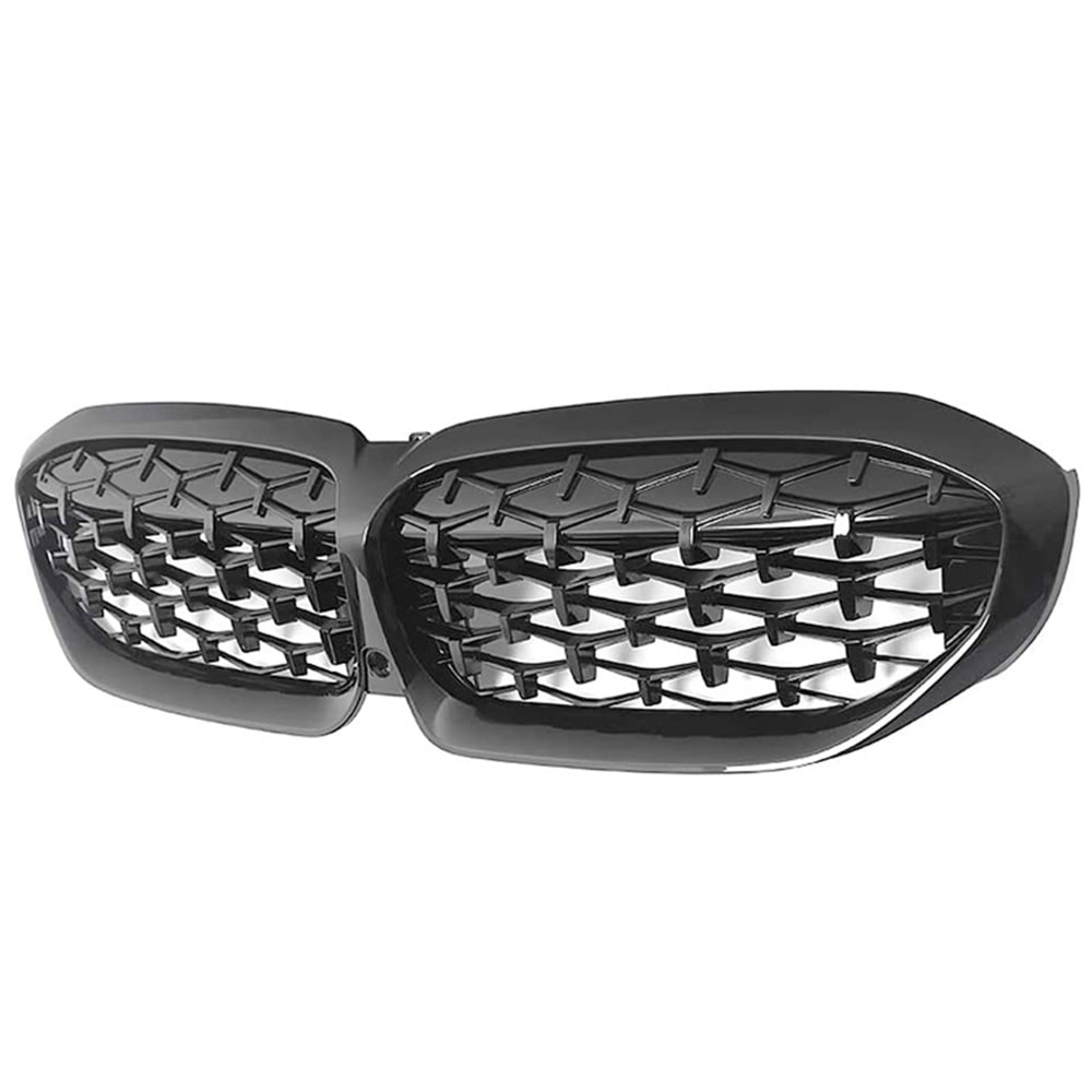 G20 Diamond Front Grille With Camera Slort ABS / 2019-up (Piano Black)