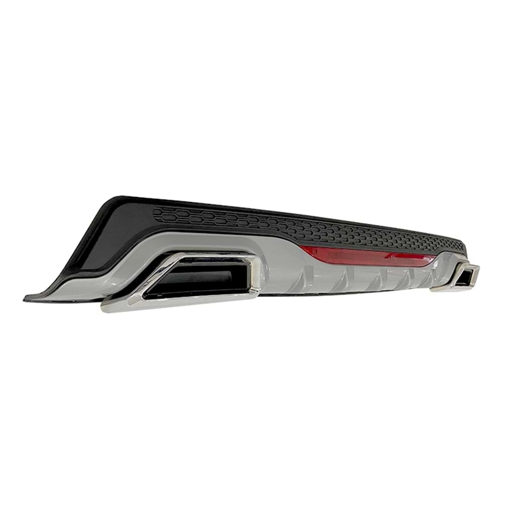 Universal AMG Plus G Style Rear Diffuser ABS / (Grey + Matte Black - Square Exhaust Tips)
