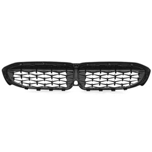 G20 Diamond Front Grille With Camera Slot ABS / 2019-up (Piano Black Frame + Chrome)