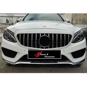 W205 GTR Front Grille ABS / 2015-2018 (Chrome Line + Piano Black)
